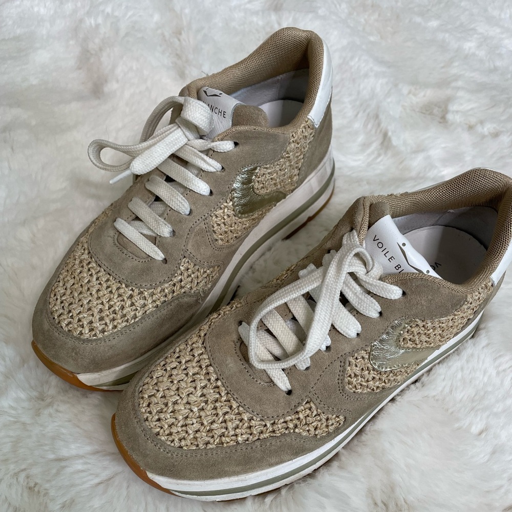 Voile Blanche Marian Sneaker Sand Beige Raffia size 37